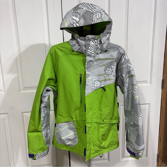 Empyre Clothing 10,000 MM Waterproof Ski Snowboard Coat Jacket Size L Neon Green - Picture 14 of 14